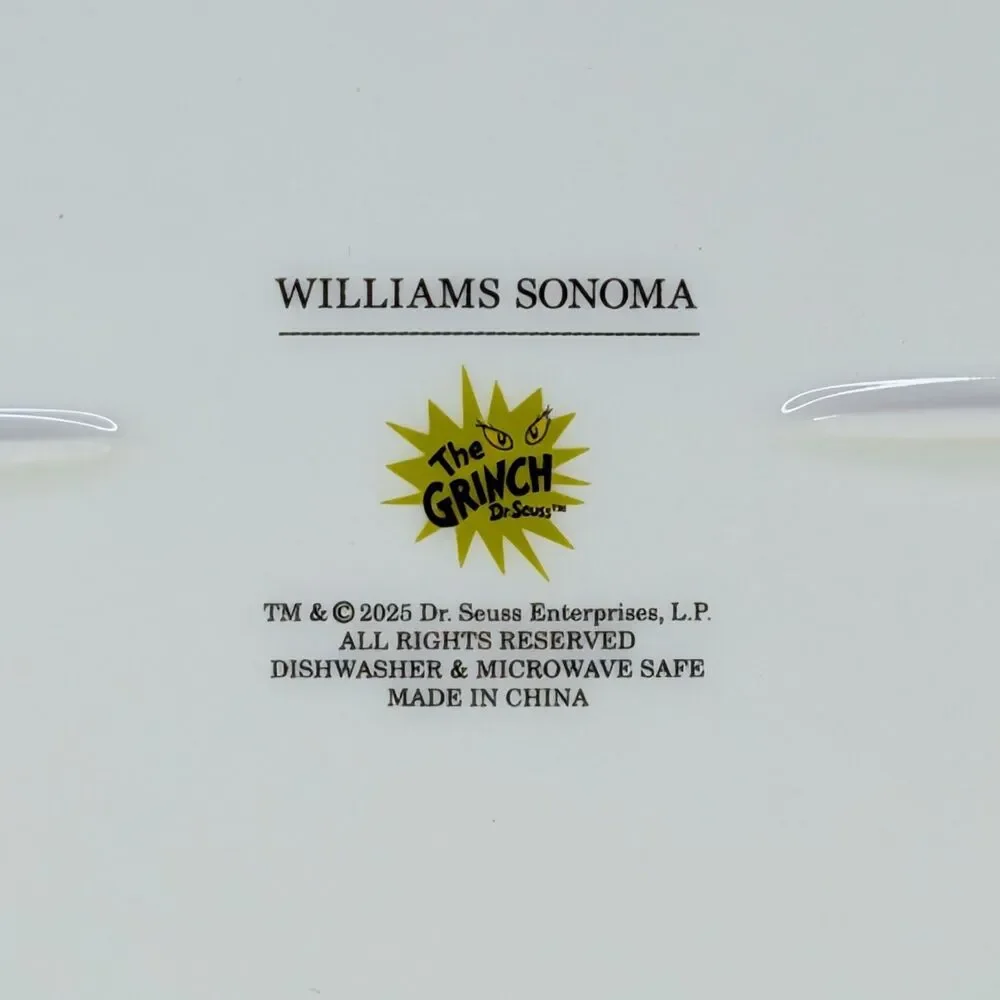 Williams Sonoma The Grinch Christmas Platter in Box with 3D Print Cookie Cutters